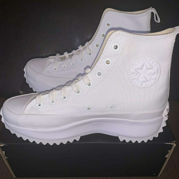 Converse White Platform High-Tops with Chunky Sole - Picture 12 of 13